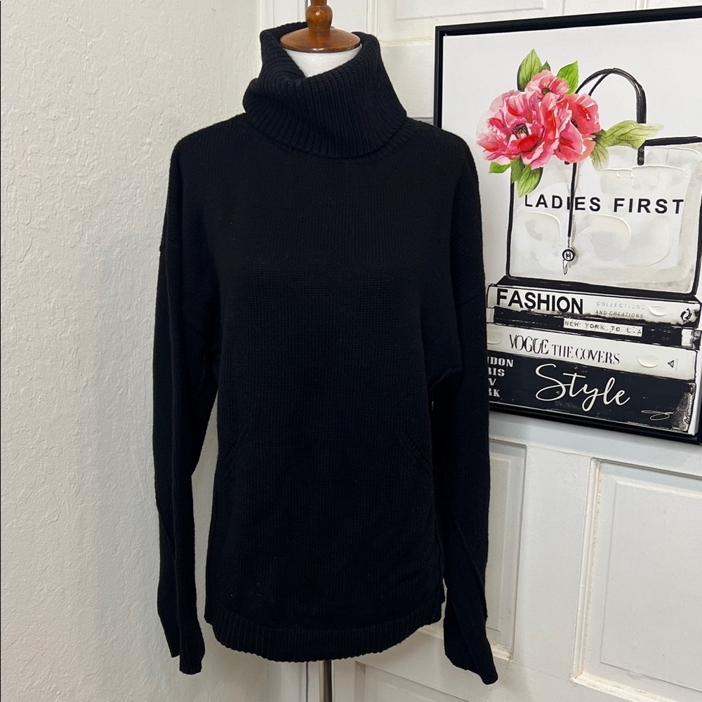 Zadig & Voltaire Black Knit Turtleneck Sweater Size M